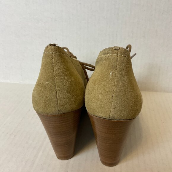 Jack Rogers Pima Ankle Boots Wedge Lace-Up 9 Khaki - Picture 5 of 11